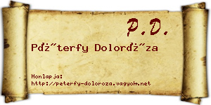 Péterfy Doloróza névjegykártya